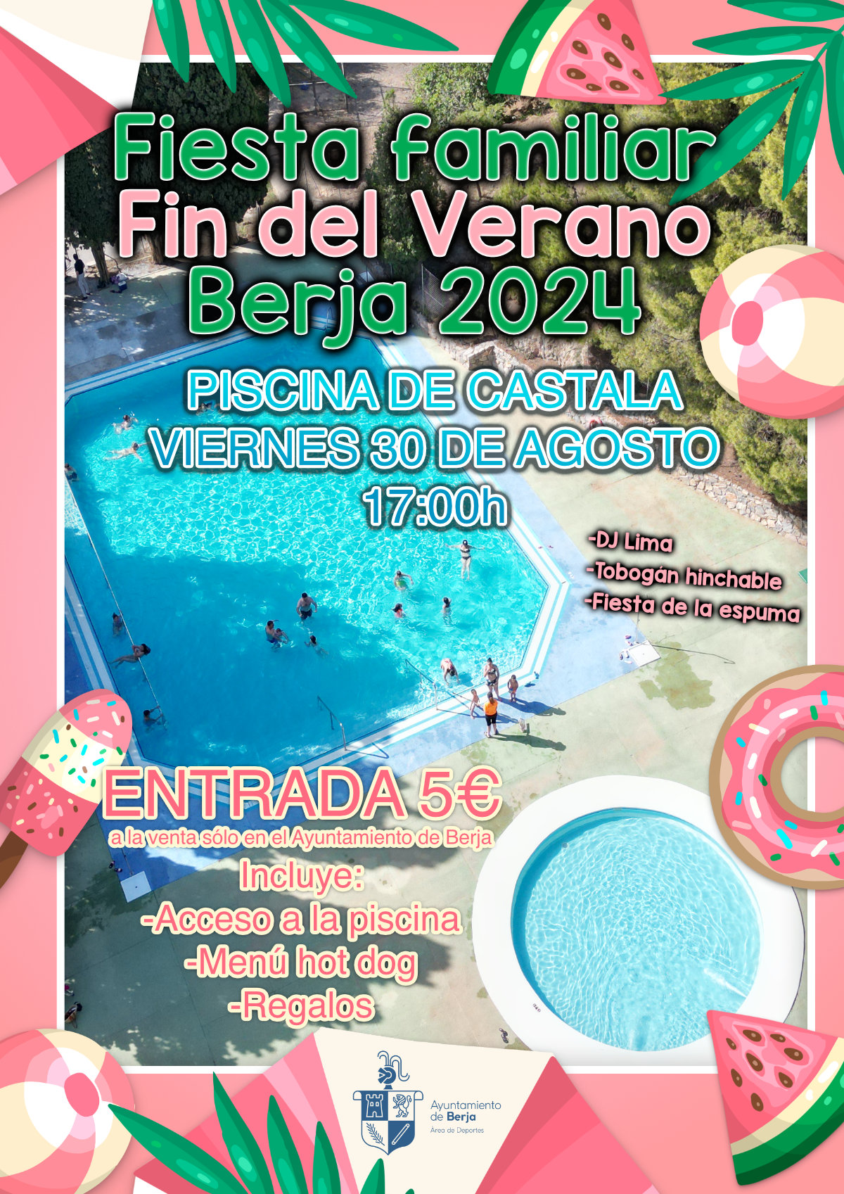 Berja organiza una fiesta familiar este viernes en la piscina de Castala